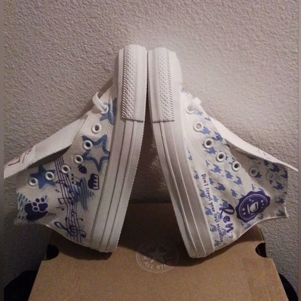 Brand New All Star Colors R HI 1CK314 All White Sneakers Size 5”